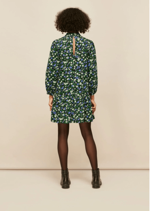 Whistles Floral Baby Cord Dress back view