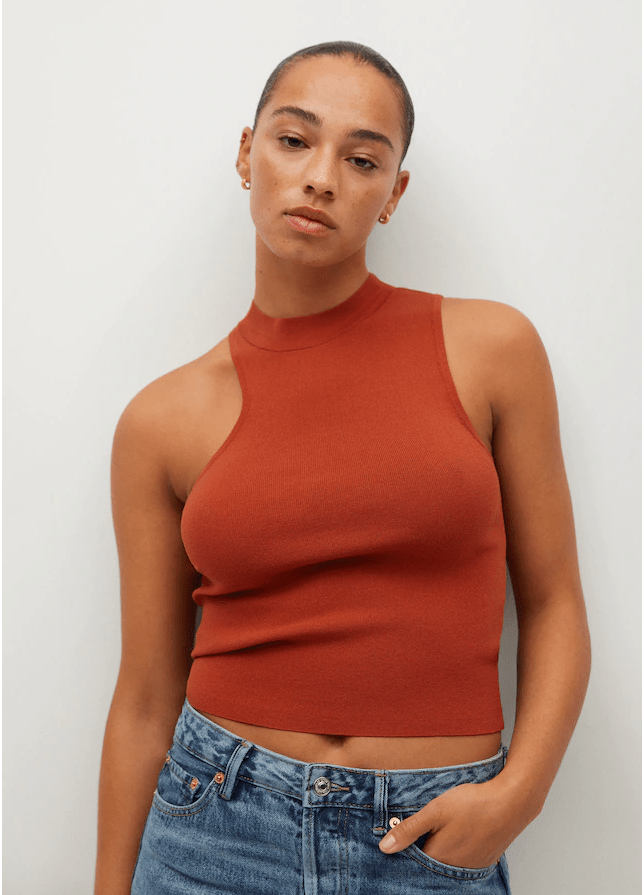 Mango Asymmetric Design Top