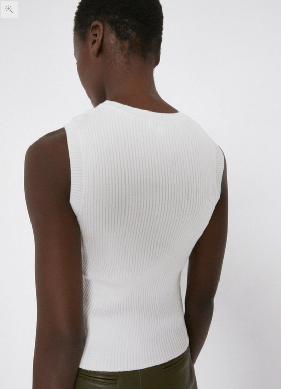 Warehouse Ribbed Crew Neck Vest back view