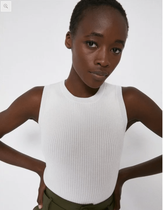 Warehouse Ribbed Crew Neck Vest