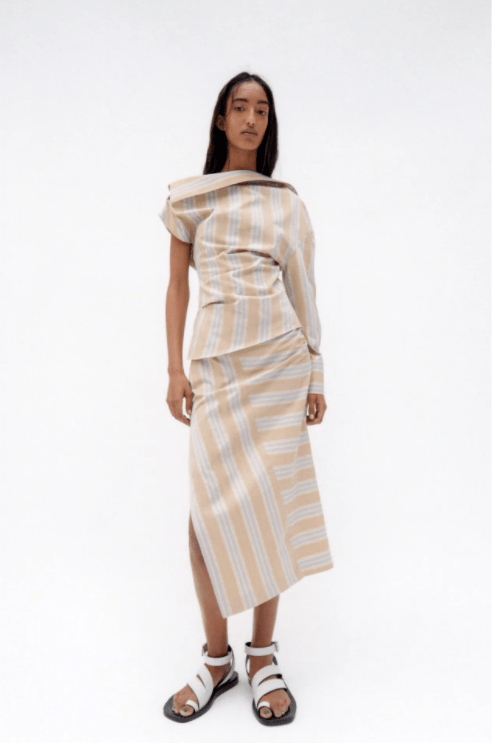 Zara Draped Midi Skirt v2