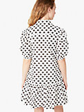 Kate Spade Block floral Tesxtured Shirtdress back view