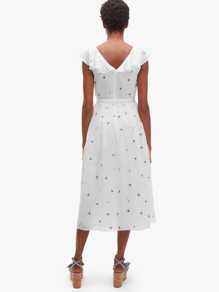 Kate Spade Dainty Bloom Embroidered Dress back view