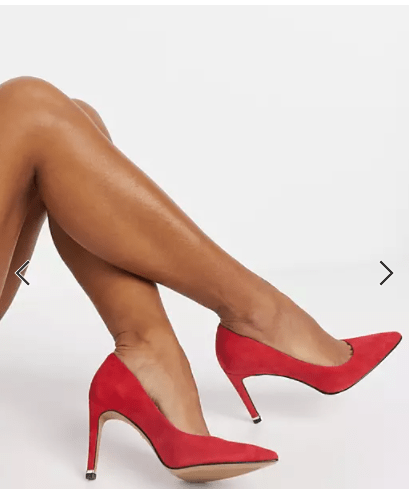 Kenneth Cole riley 85 mid heeled court shoes in red leather