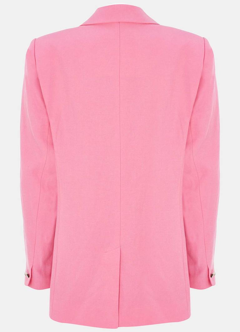 Mint Velvet Pink Single Breasted Blazer back view