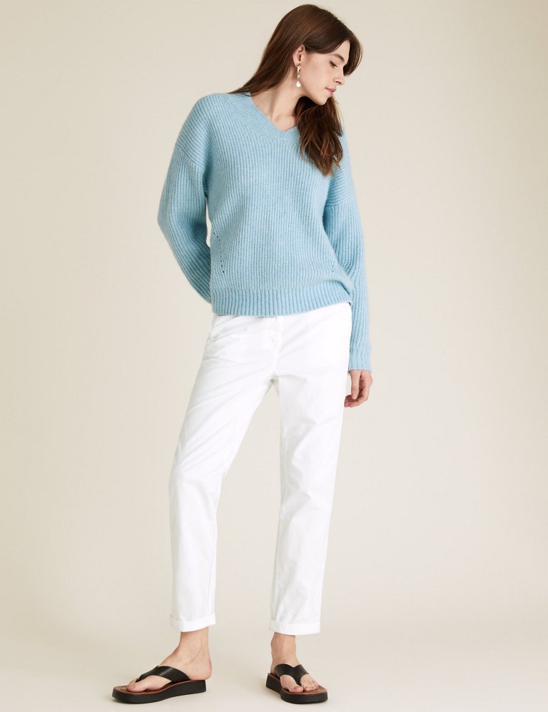 M&amp;S Pure Cotton Tapered Ankle Grazer Chinos v2