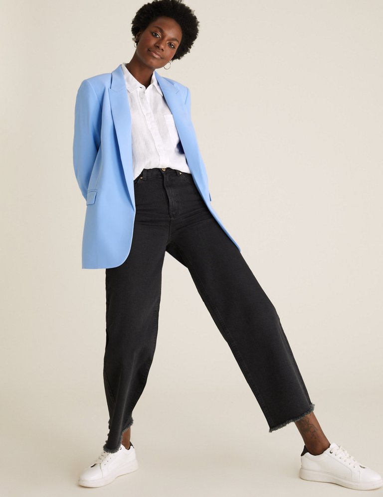 M&amp;S Ruched Sleeve Blazer