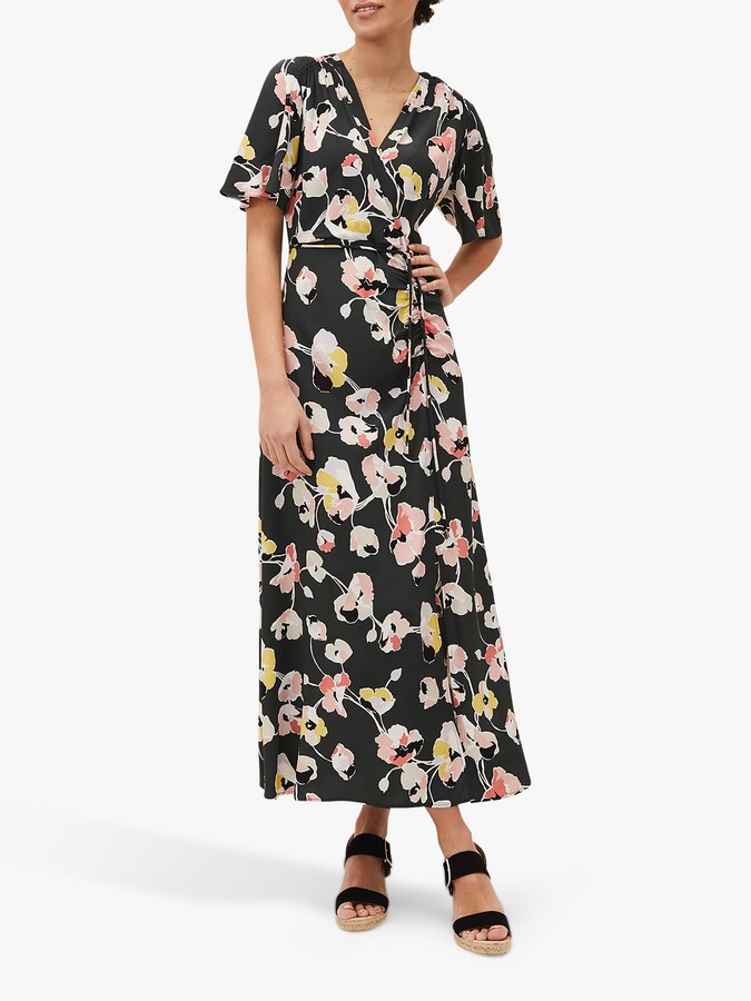 Phase Eight Malala Floral Print Wrap Midi Dress