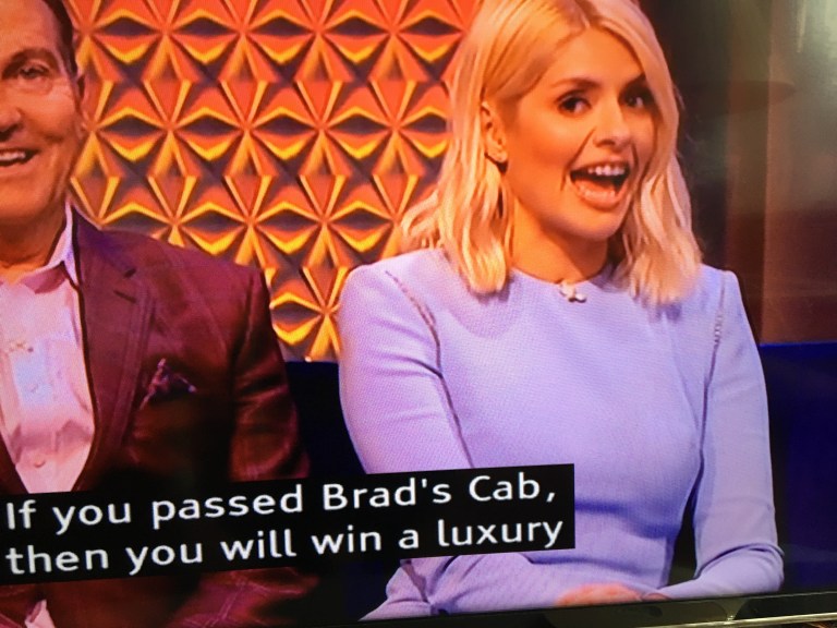 where to get all Holly Willoughby Take Off dresses blue side split diamante dress 30 July 2021 Photo BBC