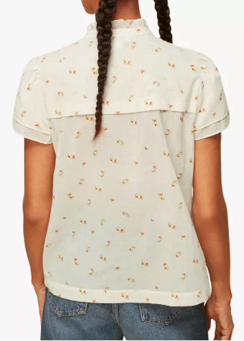 Whistles Forget Me Not Voile Blouse back view