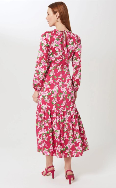 Hobbs Marilyn Midi Dress back view