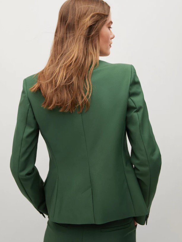Mango Structured Suit Blazer back view
