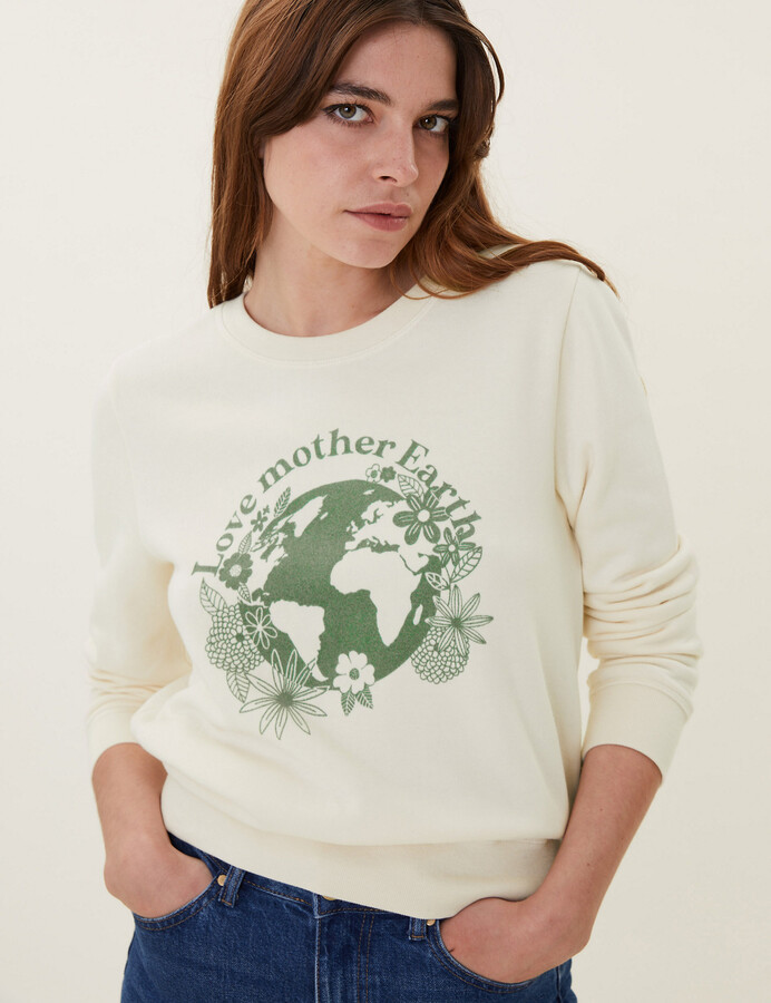 M&amp;S Cotton Earth Slogan Sweatshirt