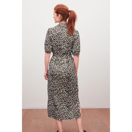 Next Animal Print Midi Shirt Dress back view