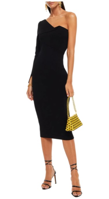 Roland Mouret Roseberry one-shoulder stretch-crepe midi dress