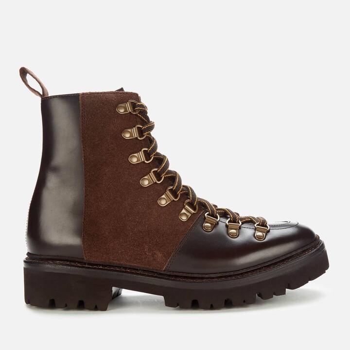 Grenson Women's Nanette Leather Hiking Style Boots brown