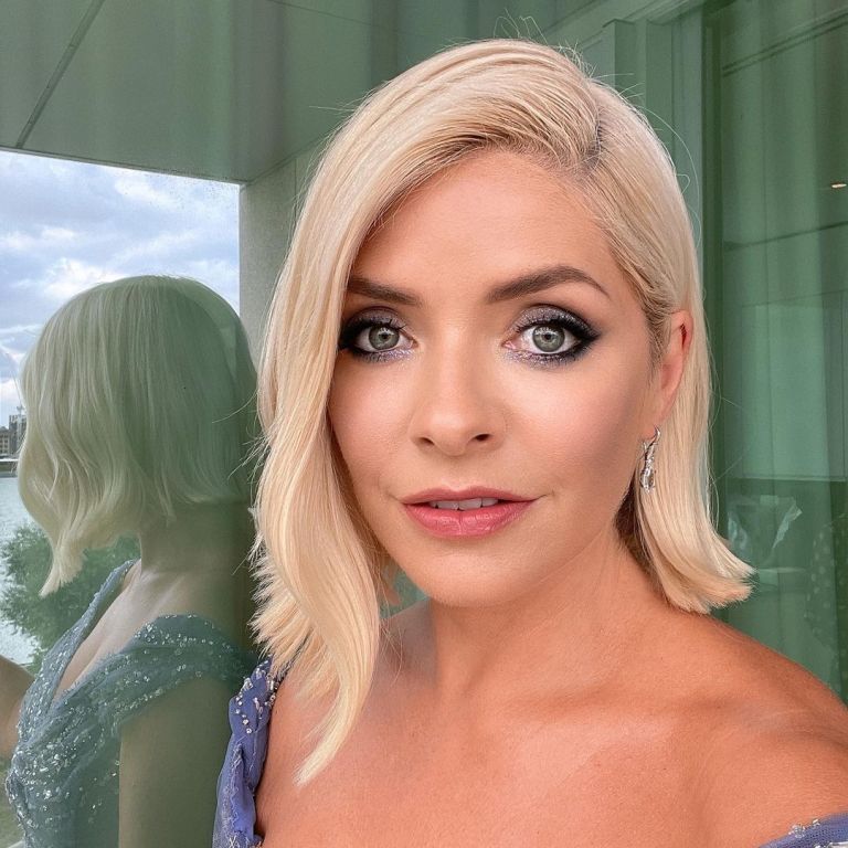 where to get all Holly willoughby dresses blue silver beaded gown NTA 2021 9 September 2021 Photo Ciler peksah