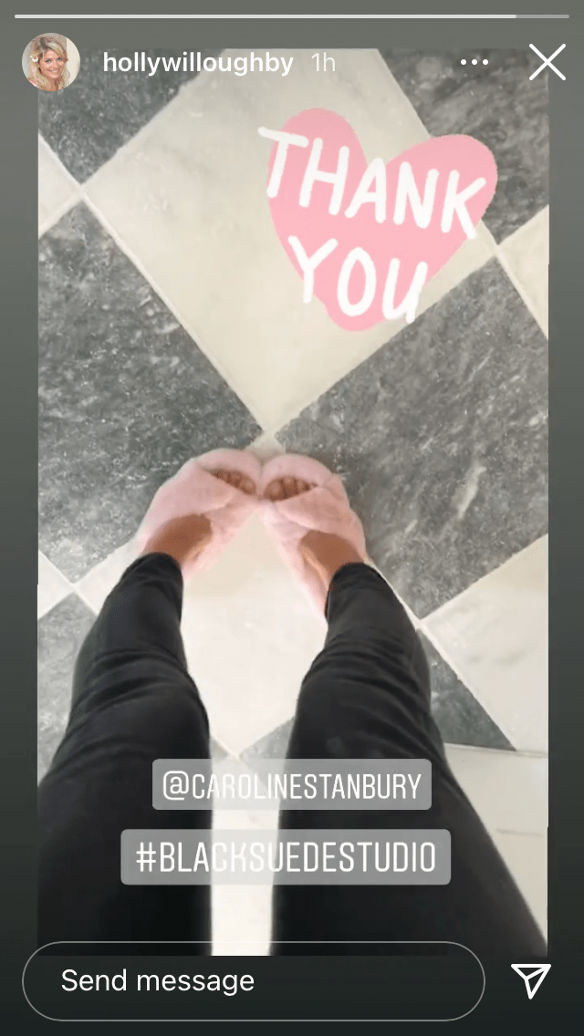 where to get holly willoughby pink fluffy slippers 5 September 2021 Photo Holly Willoughby