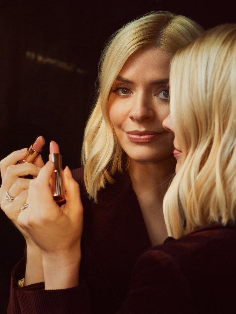 where to get Holly Willoughby red corduroy jacket suit Wylde Moon September 2021