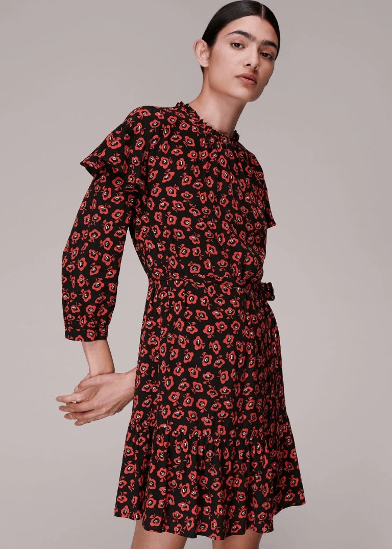 Whistles Botanical Garden Print Dress