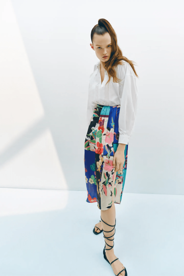 Zara Floral Print Skirt v2