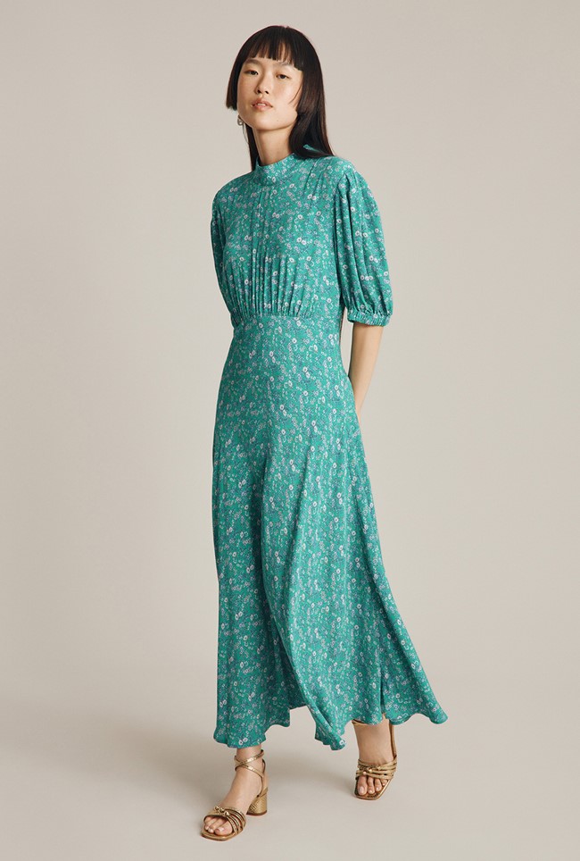 Ghost Luella Dress Green Ditsy