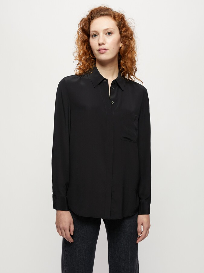 Jigsaw Silk Long Sleeve Shirt