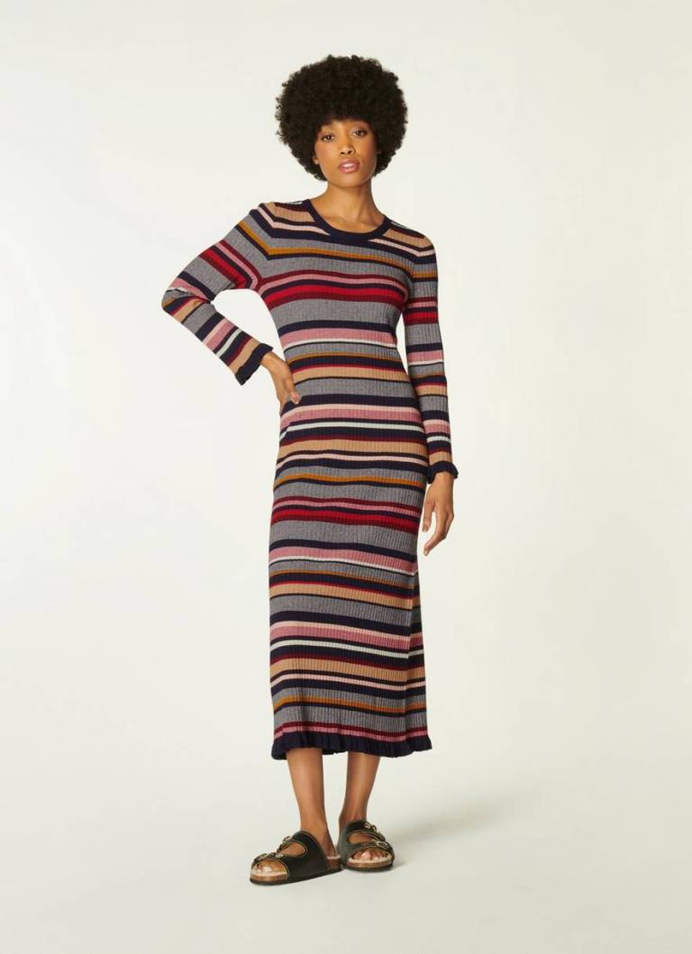 Lillian Multi-Stripe Knitted Dress