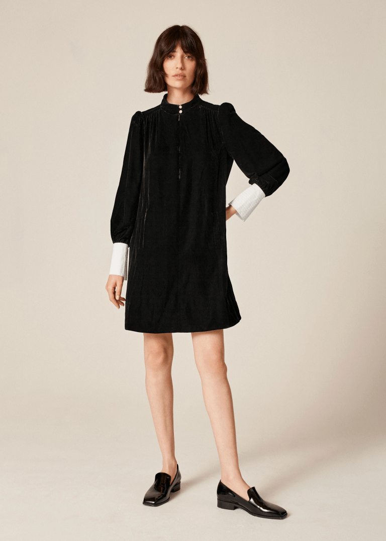 Me and Em Velvet Shift Dress