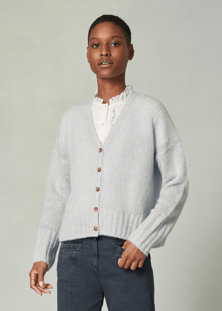 Me + Em Lofty Cashmere Silk Cardigan