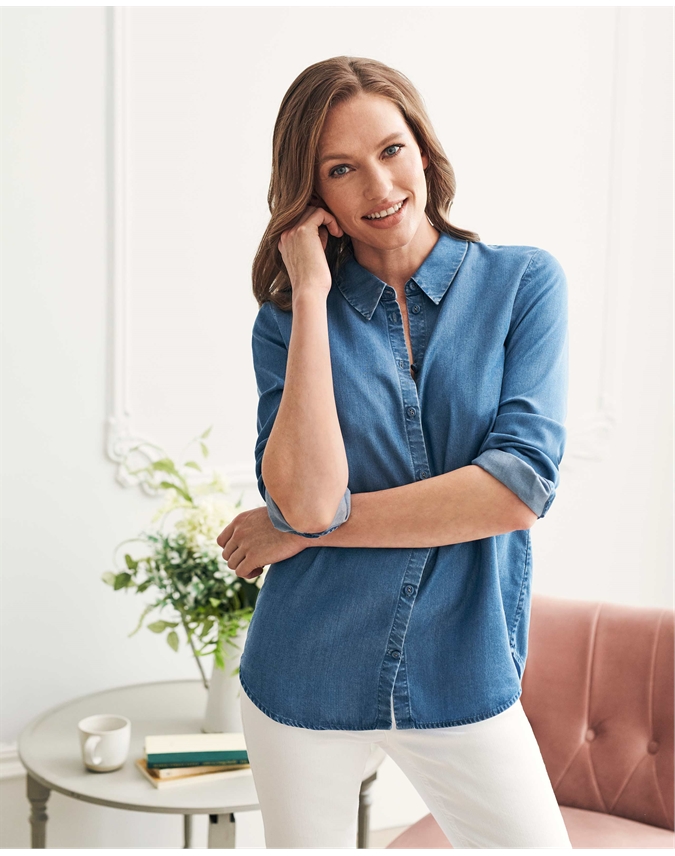 Pure Collection Tencel Denim Shirt