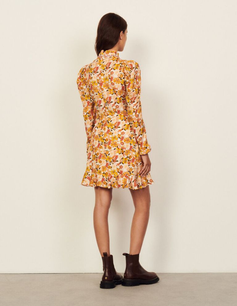Sandro Paris floral-print Grace dress back view