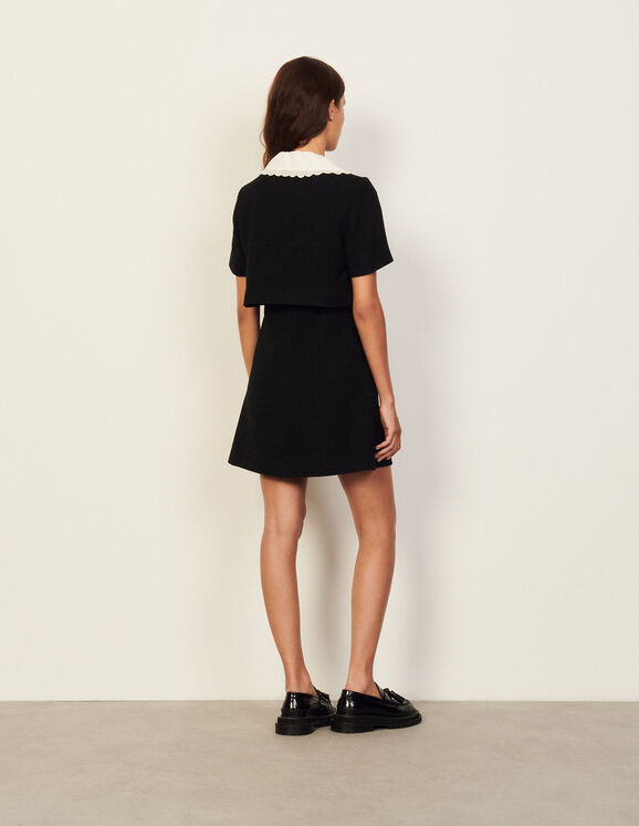 Sandro Short Tweed Dress back view