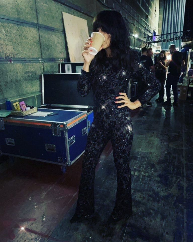where to get all Claudia winkleman Strictly outfits black lace sequin jumpsuit 16 October 2021 Photo Claudia Winkleman
