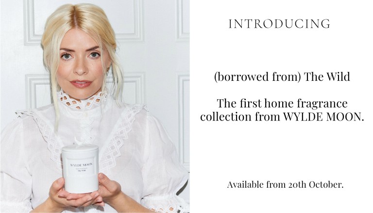 where to get Holly Willoighby Wylde Moon white high neck blouse embroidered with cutwork 14 October 2021 Photo Holly Willoughby Wylde Moon
