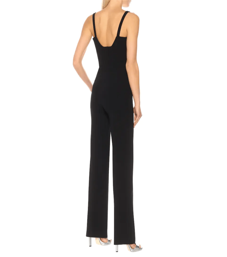 Galvan Corset Crepe Jumpsuit back view