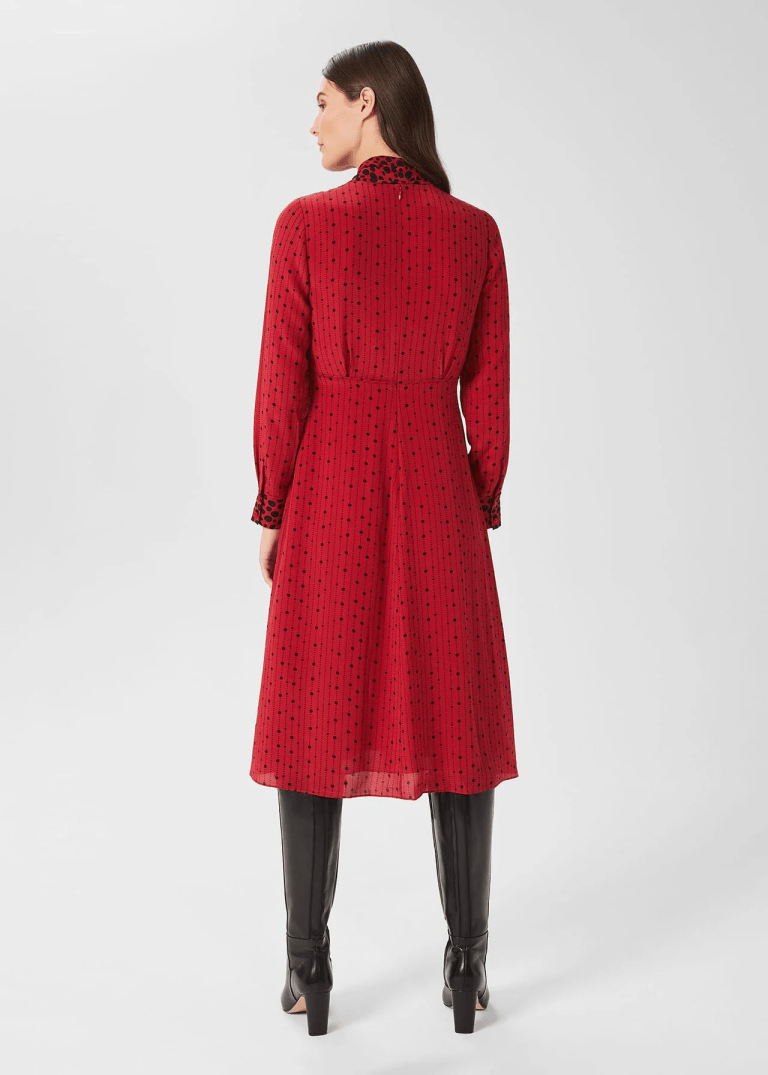 Hobbs Maribella Silk Dress back view