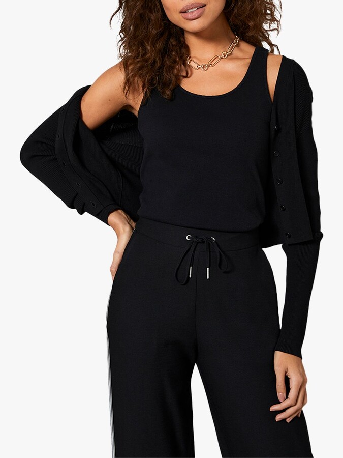 Mint Velvet Scoop Neck Rib Vest Top