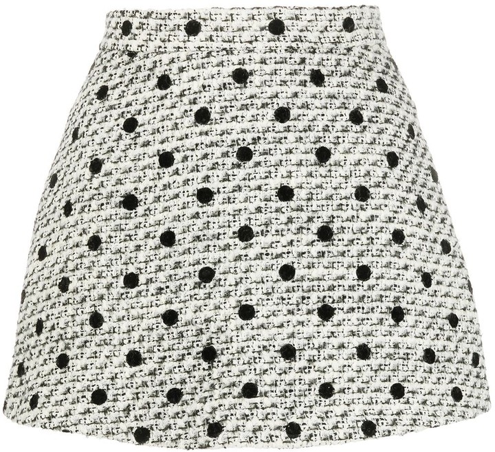 Valentino Tweed Polka Dot Short Shorts