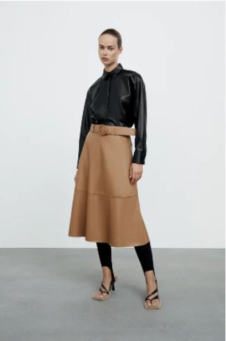 Zara Cape Skirt With Belt