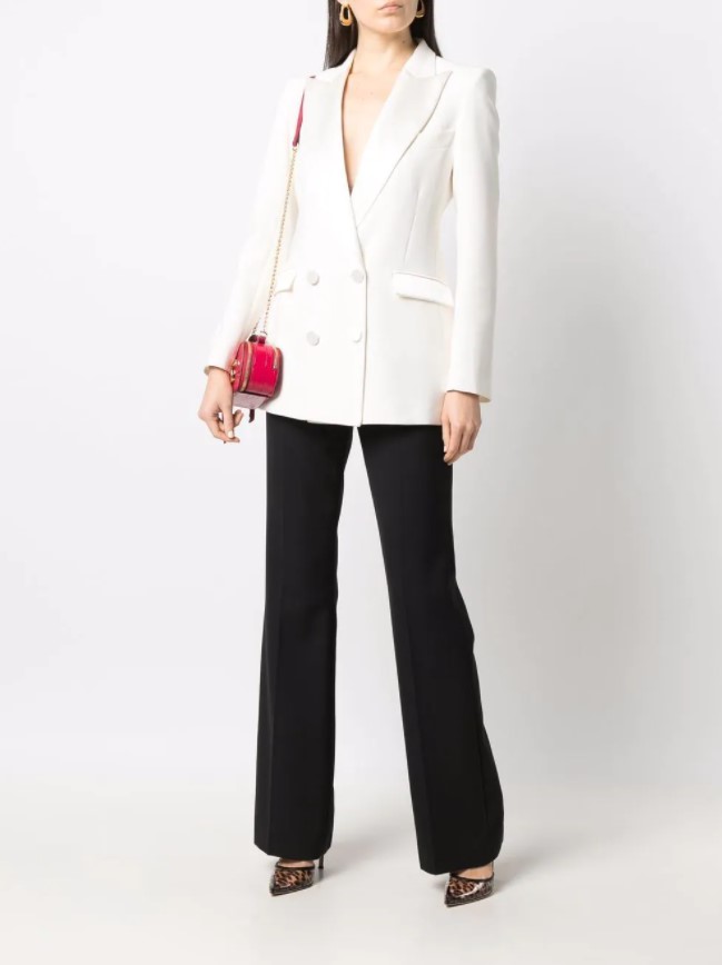 Hebe Studio Peak-Lapels Double-Brassed Blazer v2