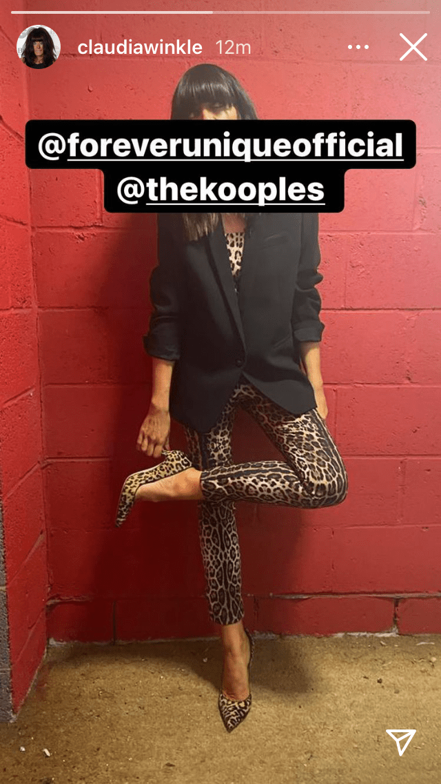 where to get all Claudia Winklemna Strictly outfits leopard print jumpsuit leopard court shoes black jacket 12 December 2021 where to get all Claudia Winklemna Strictly outfits leopard print jumpsuit leopard court shoes black jacket 12 December 2021 Photo Claudia Winkleman