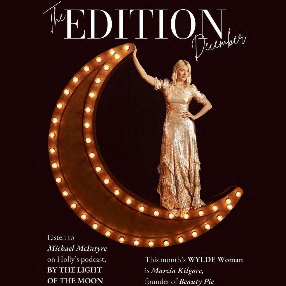 where to get all Holly Willoughby dresses gold short sleeve frill maxi dress Photo Wylde Moon 19 December 2021