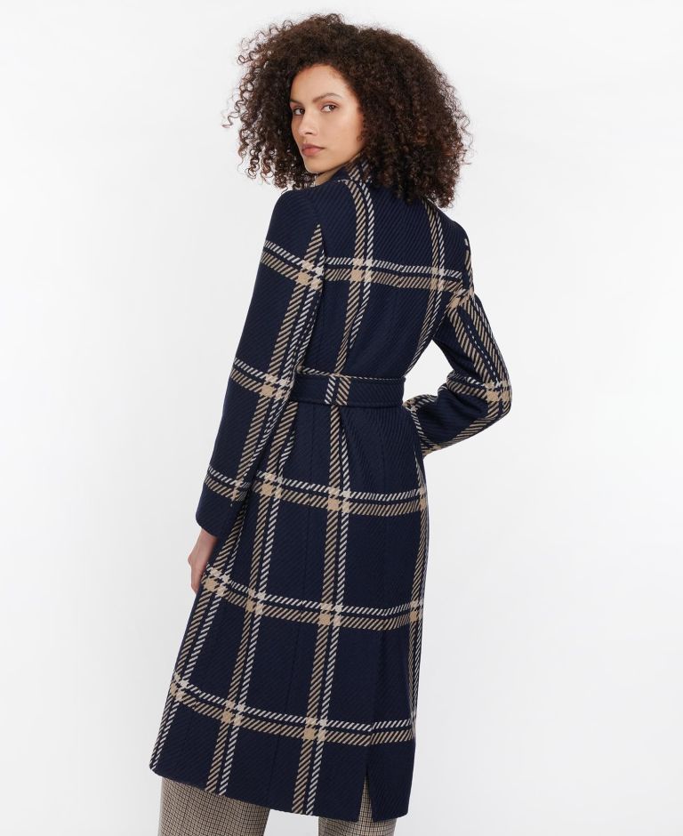 Barbour Killin Tartan Wool Coat back view