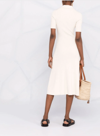 Maje Rimisa Long Knit Dress With Slit back view