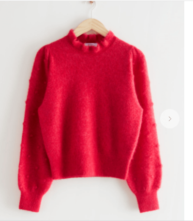 And Other Stories Frilled Wool Knit Sweater