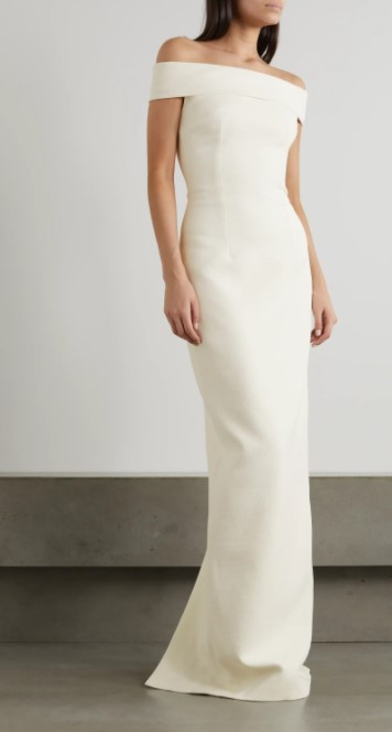 Emilia Wickstead Charlotta Off The Shoulder Cloque Gown