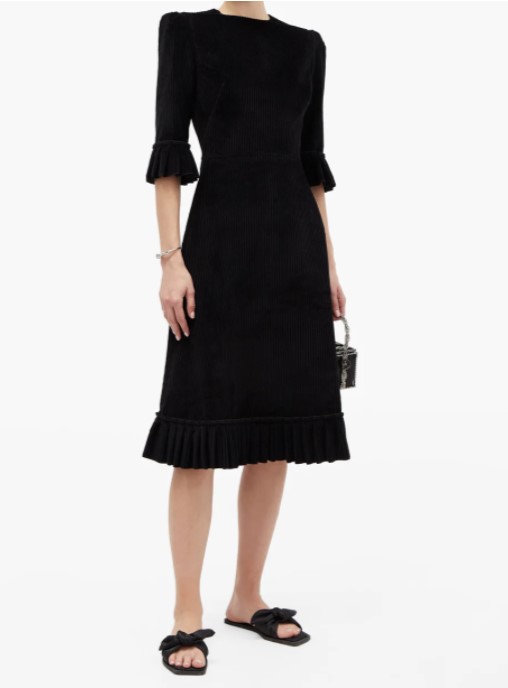 The Vampire's Wife The Festival jumbo-cord cotton midi dress