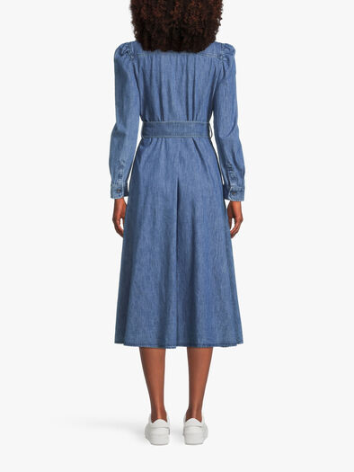 Weekend Max Mara Luana Denim Midi Shirt Dress back view
