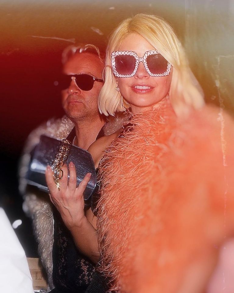 where to get all Holly Willoughby outfits orange feather boa sequin dress silver bag 10 March 2022 Photo Danielle Whiteman